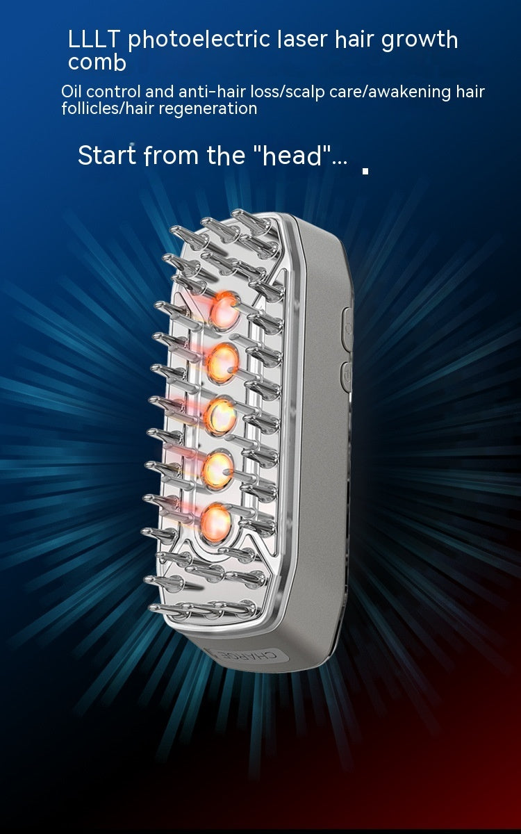 Laser Hair-growing Comb Infrared EMS Scalp Care Portable Vibration Massage