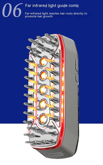 Laser Hair-growing Comb Infrared EMS Scalp Care Portable Vibration Massage